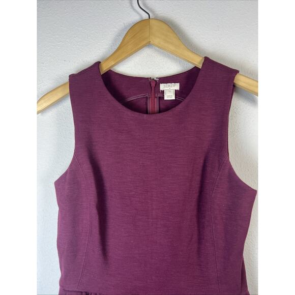 J.Crew Womens Red Round Neck Sleeveless Back Zip Fit & Flare Dress Size XS - Picture 3 of 8